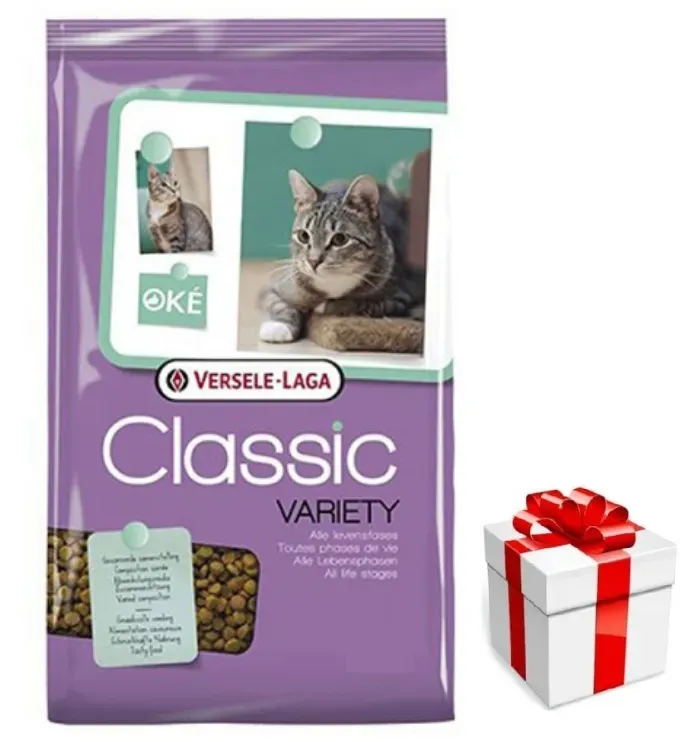 VERSELE-LAGA Classic Cat Variety 4kg + Überraschung für die Katze