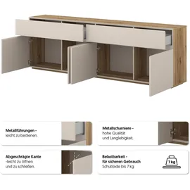 OTTO home Criss 200 x 64 x 34 cm Beige
