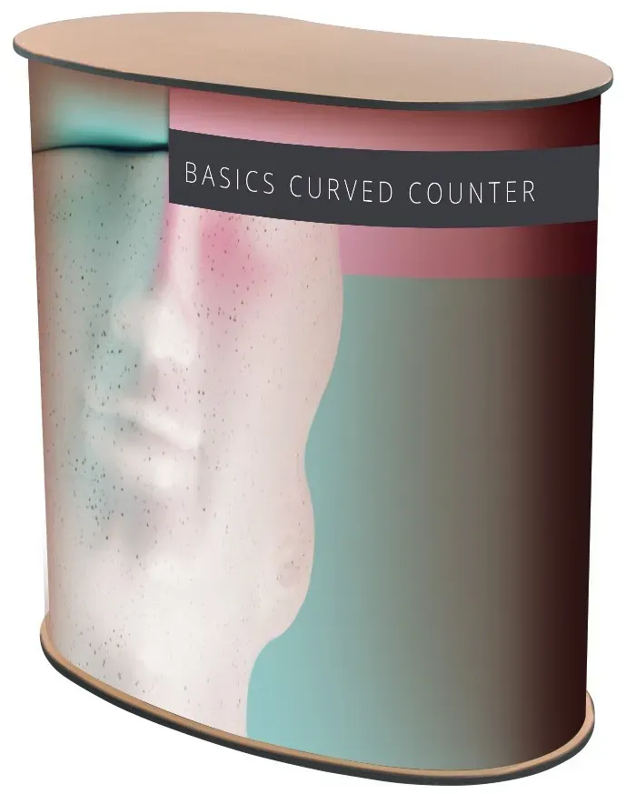 Mobile Messetheke »Basics Counter Curved«