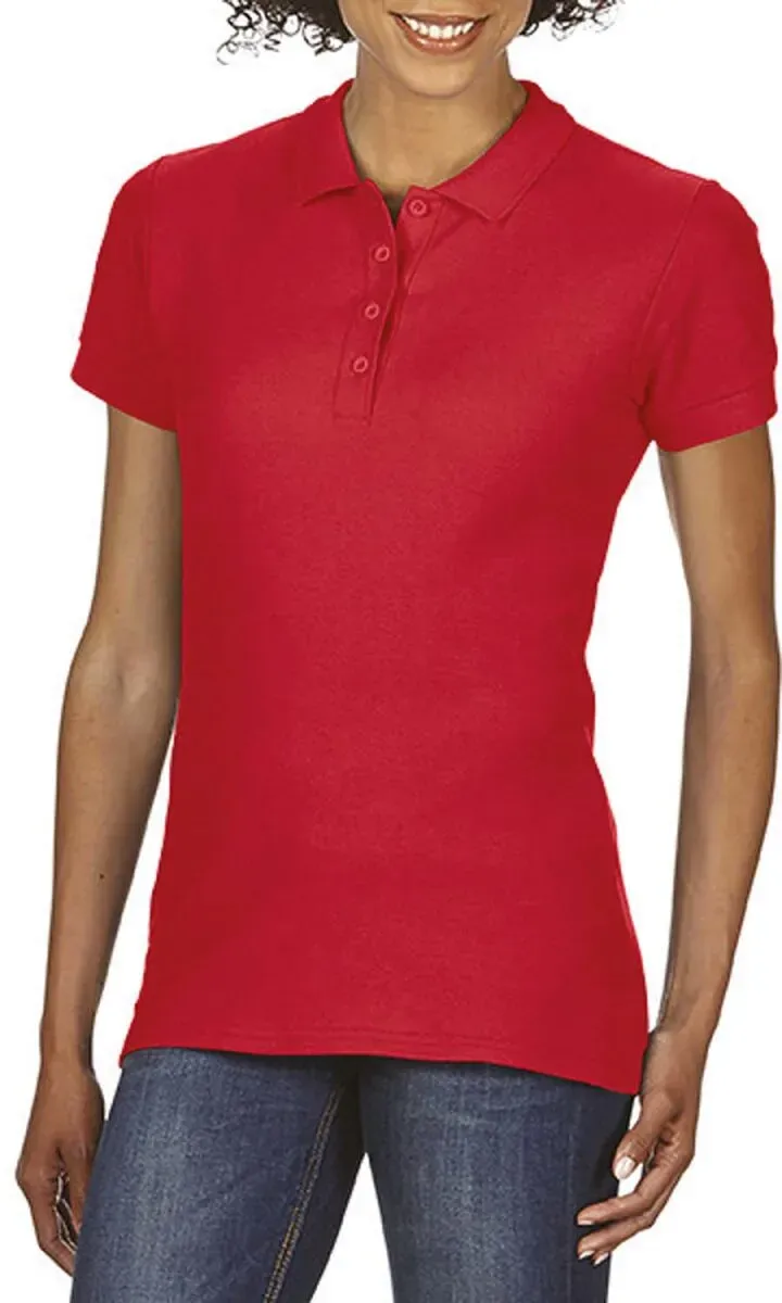 Gildan Damen Softstyle Double Piqué Polo 64800L red XL