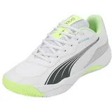 Puma Unisex NOVA Smash Tennis Shoe, White-Luminous Blue-Fizzy Apple-Shadow Gray, 45 EU