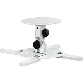 Hama 00220880 Beamer-Deckenhalterung Höhenverstellbar, Schwenkbar, Neigbar Boden-/Deckenabstand (max.): 635 mm Weiß