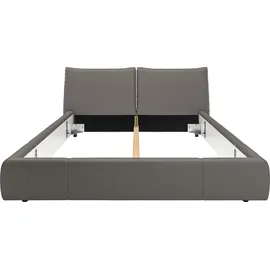 PLACES OF STYLE Polsterbett PLACES OF STYLE "Priora in 4 Breiten bis 200cm", grau (elephant), B:192cm H:100cm L:250cm, Rinds-Oberleder, Betten, Polsterbett, auch in NaturLEDER, Cord, belastbar bis 280kg, auch Überlänge 220 cm