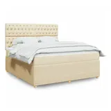 vidaXL Boxspringbett 180 x 200 cm Weiss