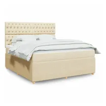 vidaXL Boxspringbett 180 x 200 cm Weiss