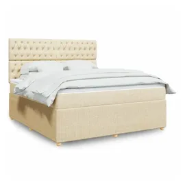 vidaXL Boxspringbett 180 x 200 cm Weiss