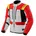 Motorradjacke Rot/Weiß L