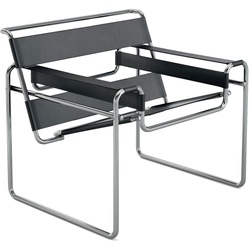 Knoll - Wassily Stuhl, Rindkernleder schwarz