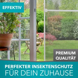 APANA Fliegengitter Insektenschutz Tür Alurahmen auf Maß Mückengitter Balkontür,Farbe:anthrazit (RAL7016),Größe (Breite x Höhe):120 x 240 cm – Schwarz
