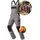TMG INTERNATIONAL Textile Management Group TMG® | Lange Arbeitslatzhose Herren, Graue Latzhose mit Kniepolstertaschen aus Cordura, viel Stauraum, robust | 46 - 46