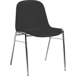 Besucherstuhl mit Chromgestell ergonomische Sitzschale