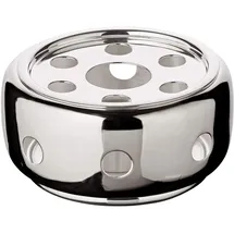 Edzard Stövchen Sheffield (Ø 14 cm) schwerversilbert – Kannenwärmer mit Teelicht, Teewärmer, Kaffeewärmer, Warmhalteplatte für Teekanne, Kaffeekanne, Sauciere, silberfarben