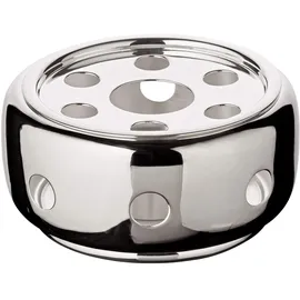 Edzard Stövchen Sheffield (Ø 14 cm) schwerversilbert – Kannenwärmer mit Teelicht, Teewärmer, Kaffeewärmer, Warmhalteplatte für Teekanne, Kaffeekanne, Sauciere, silberfarben