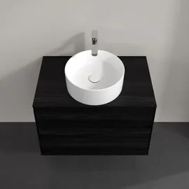 Villeroy & Boch Waschtischunterschrank 2 Auszüge 80 x 54,8 x 50 cm Schwarz