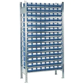 NORDWEST Handel AG Lager Grundregal Stahl H2000xB1000xT500mm grau 14 Stahlböden