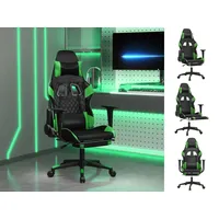 VidaXL Gaming-Stuhl mit Massage & Fußstütze Schwarz & Grün