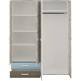 FMD Mehrzweckschrank "Nona 9", bunt (weiß, sandeichefarben, bunt), B:149,5cm, Schränke, Mehrzweckschrank