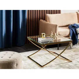 Beliani Couchtisch Gold Edelstahl 70 x 70 x 45 cm