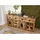 Massivmoebel24 Sideboard 200 x 90 x 45 cm Natur lackiert / Beige