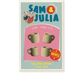 Sam & Julia Miniatur-Tassen (4er) 1:12