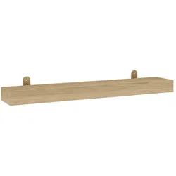 vidaXL Wandregale 2 Stk. 90x15x4 cm Massivholz Teak