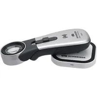 Schweizer Handleuchtlupe Tech-Line Induktion Vergr.8x LED Linsen-Ø 30mm SCHWEIZER