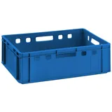 Buri Fleischkiste E2 blau 60x40x20cm Lagerkiste Eurobox aus Deutschland lebensmittelecht, robust, stapelbar
