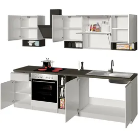 kochstation Küchenzeile KS-Sole 256 cm weiß