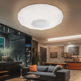 GLOBO Deckenleuchte 1x LED 21W verspiegelt weiß