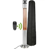Stand-Heizstrahler TOWER UP Drehfunktion - 2000 Watt - 3 Heizstufen inkl. Fernbedienung Infrarot - Heizstrahler Terrasse Heizsäule Elektroheizer Infrarotstrahler Wärmestrahler Outdoor Terrassenheizer