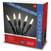 Konstsmide LED Minilichterkette 80 warmweiße LEDs innen und Außen