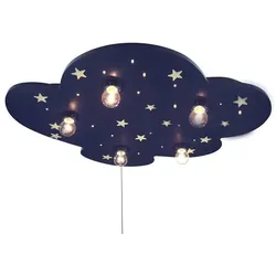 Deckenleuchte Wolke blau mit fluoreszend. Sternen