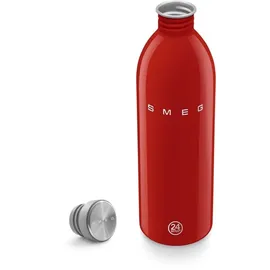 Smeg Edelstahlflasche Rot 1 l
