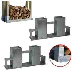 2x Holzstapelhilfe Stapelhilfe Holzstapelhalter Brennholz Kaminholzregal