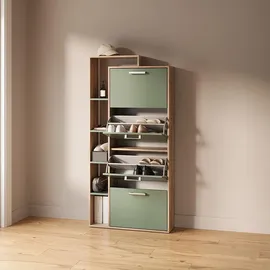 livinity® Ortello 80 x 166,1 x 24,2 cm 4 Fächer / grün