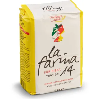 Backen Frießinger Mühle La Farina Pizzamehl T00 14 Prozent Proteingehalt 1000g