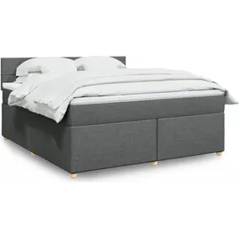 vidaXL Boxspringbett 180 x 200 cm Dunkelgrau