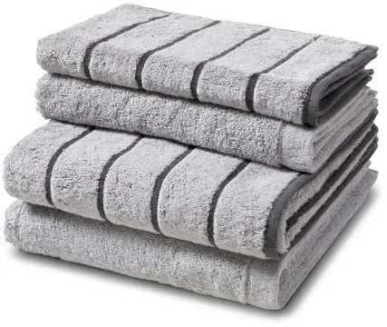 CaWö Handtuch-Set Balance & 7007 4-teilig Baumwolle Grau Platin