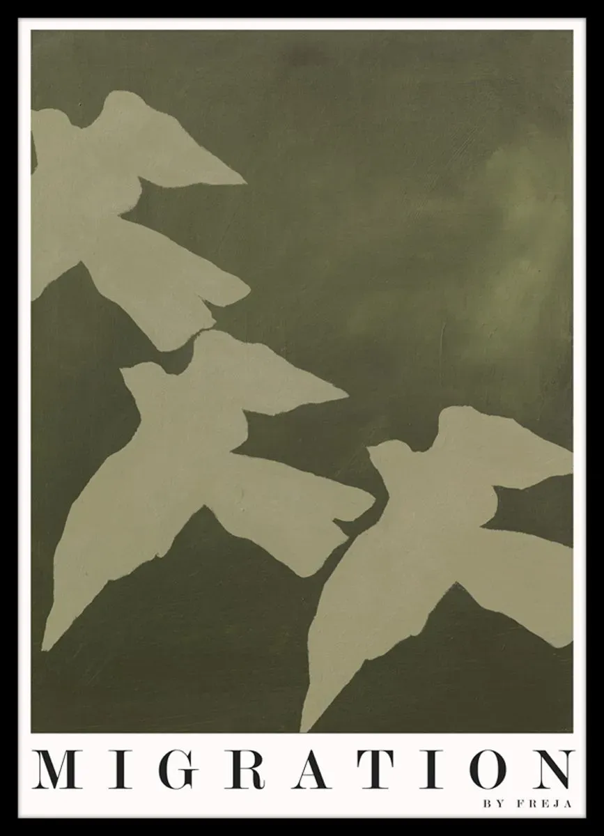 Kunstdruck MIGRATION - bunt - LBH 50x70x2 cm