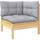 vidaXL Garten-Lounge-Set 10-tlg. grau Kiefernholz