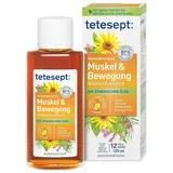 Merz tetesept Muskel & Bewegung Bad – 1 x 125 ml – Gesundheitsbad für Entspannung & Lockerung mit 4 ätherischen Ölen – Wohltuender Badezusatz durchwärmt und entlastet