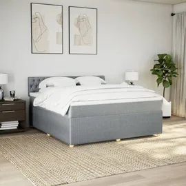 vidaXL Boxspringbett 180 x 200 cm Hellgrau