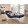 W.Schillig Relaxliege daily dreams Leder 75 x 91 x 170 cm Blau mit Kissen