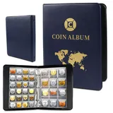 Münzsammelalbum für Sammler 420 Taschen,Münzen Sammelalbum 3.5 * 3.5 cm/4.5 * 4.5 cm,Münzalbum 2 Euro Münzen,Münzen Aufbewahrung Transparent,Euromünzen Münzsammlung Album für Briefmarken,Abzeichen