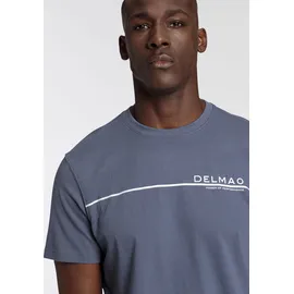 delmao T-Shirt Kurzarm, mit coolem Print, Rundhalsausschnitt, aus 100% Baumwolle blau 4XL (68/70)