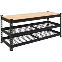 Baumarktplus Schuhregal 115 x 54 x 40 cm höhenverstellbar Sitzbank schwarz