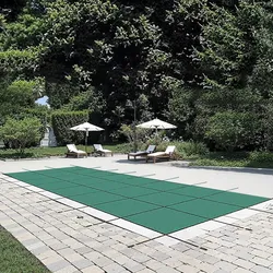 VEVOR Pool Abdeckplane rechteckig 5,47x12,7 m, Winterabdeckplane aus Polypropylen, Poolüberdachung Grün Poolabdeckung mit dichtem Netz zum Abhalten von Schlamm Schutz Laub Schnee für Pools aller Arten