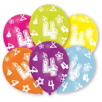 amscan® Latexballons Geburtstagskerze 4 27 cm 6 St. Bunt