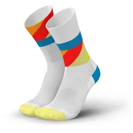 Incylence Strides Laufsocken 1 Paar Weiß/Blau/Gelb 43-46