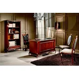 Klassische Büro Schreibtisch Schreibtische Tisch Holz Stuhl 2tlg Set Barock Stil - Braun